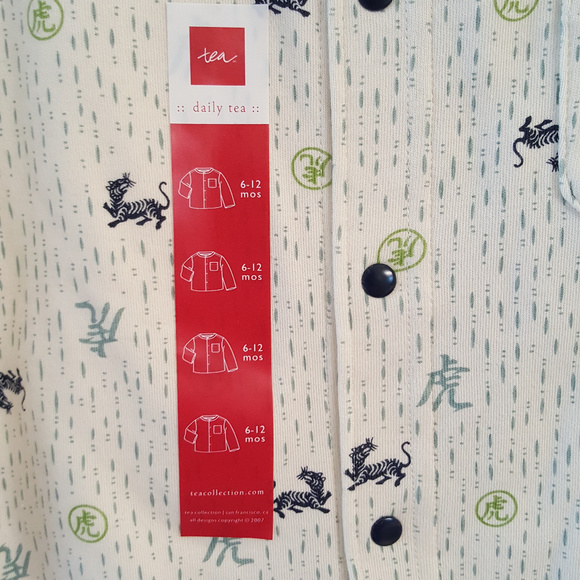 TEA COLLECTION TODDLER SHIRT KAME  PRINT UNISEX NWT Designer Kids Wear - Picture 2 of 7